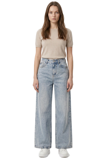 Women's High Waist Straight Leg Jeans