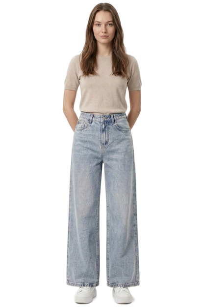 Women's High Waist Straight Leg Jeans