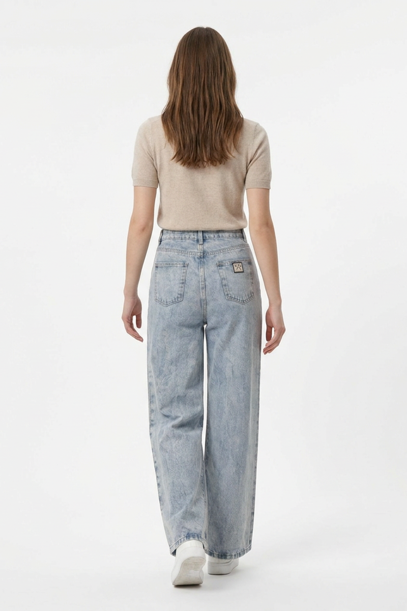 Women's High Waist Straight Leg Jeans