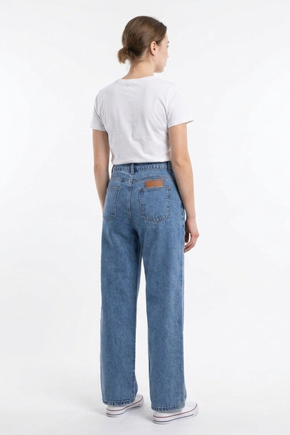 Women's Classic High Waist Straight Leg Jeans