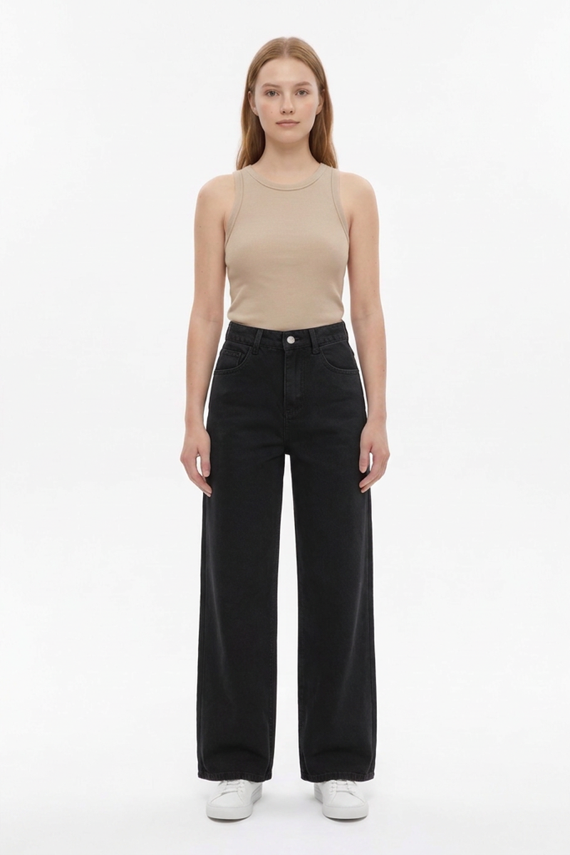 Women's High Waist Straight Leg Jeans