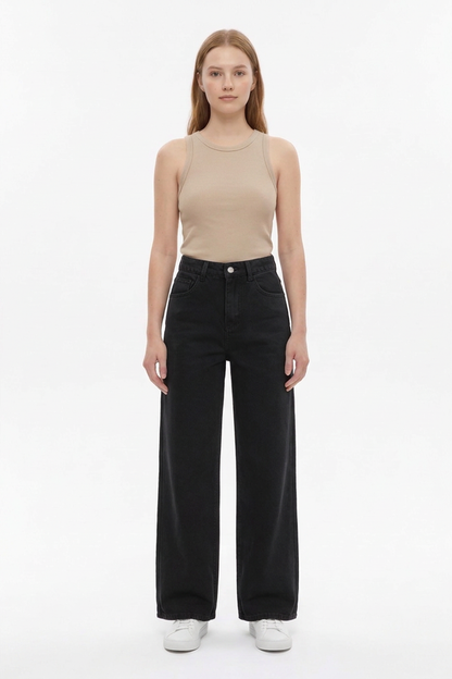 Women's High Waist Straight Leg Jeans