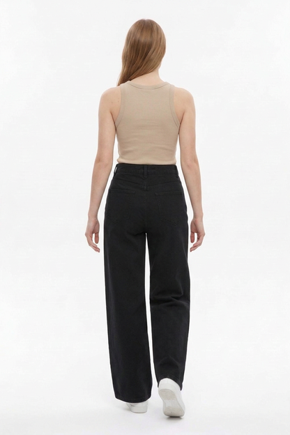 Women's High Waist Straight Leg Jeans