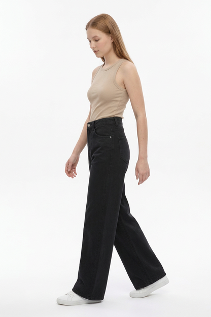 Women's High Waist Straight Leg Jeans