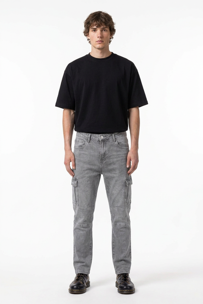 Men's Slim Fit Straight Leg Cargo Jeans