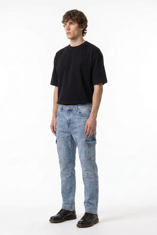 Men's Slim Fit Straight Leg Cargo Jeans