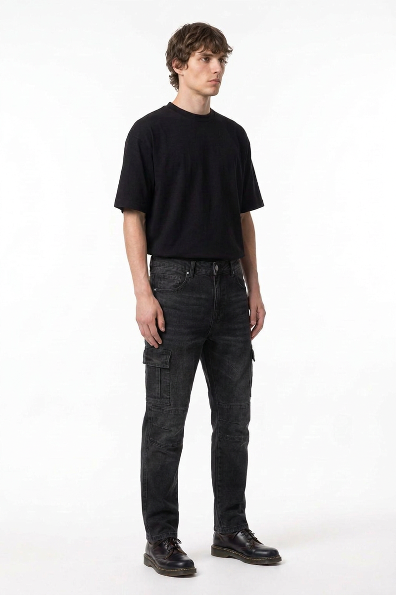 Men's Slim Fit Straight Leg Cargo Jeans