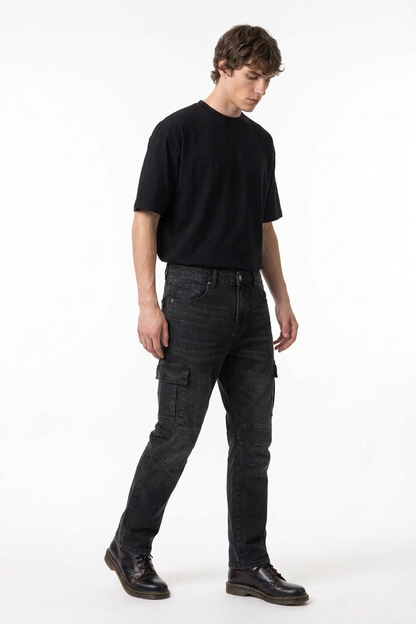 Men's Slim Fit Straight Leg Cargo Jeans