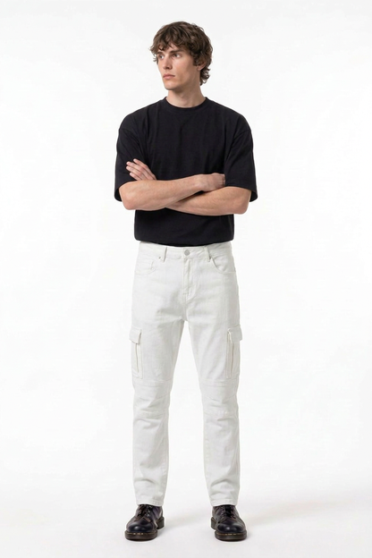 Men's Slim Fit Straight Leg Cargo Jeans