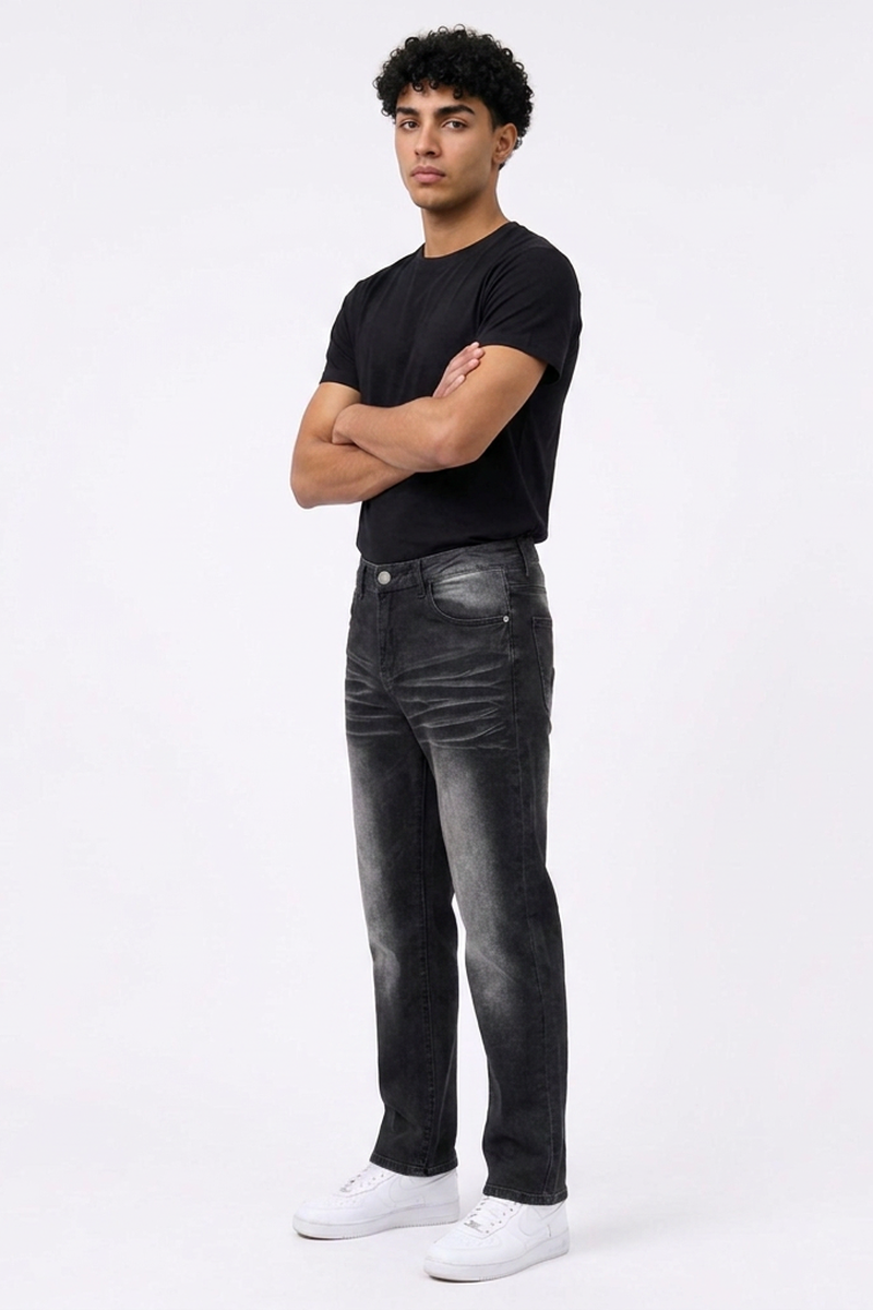 Men's Vintage Wash Straight Leg Jeans