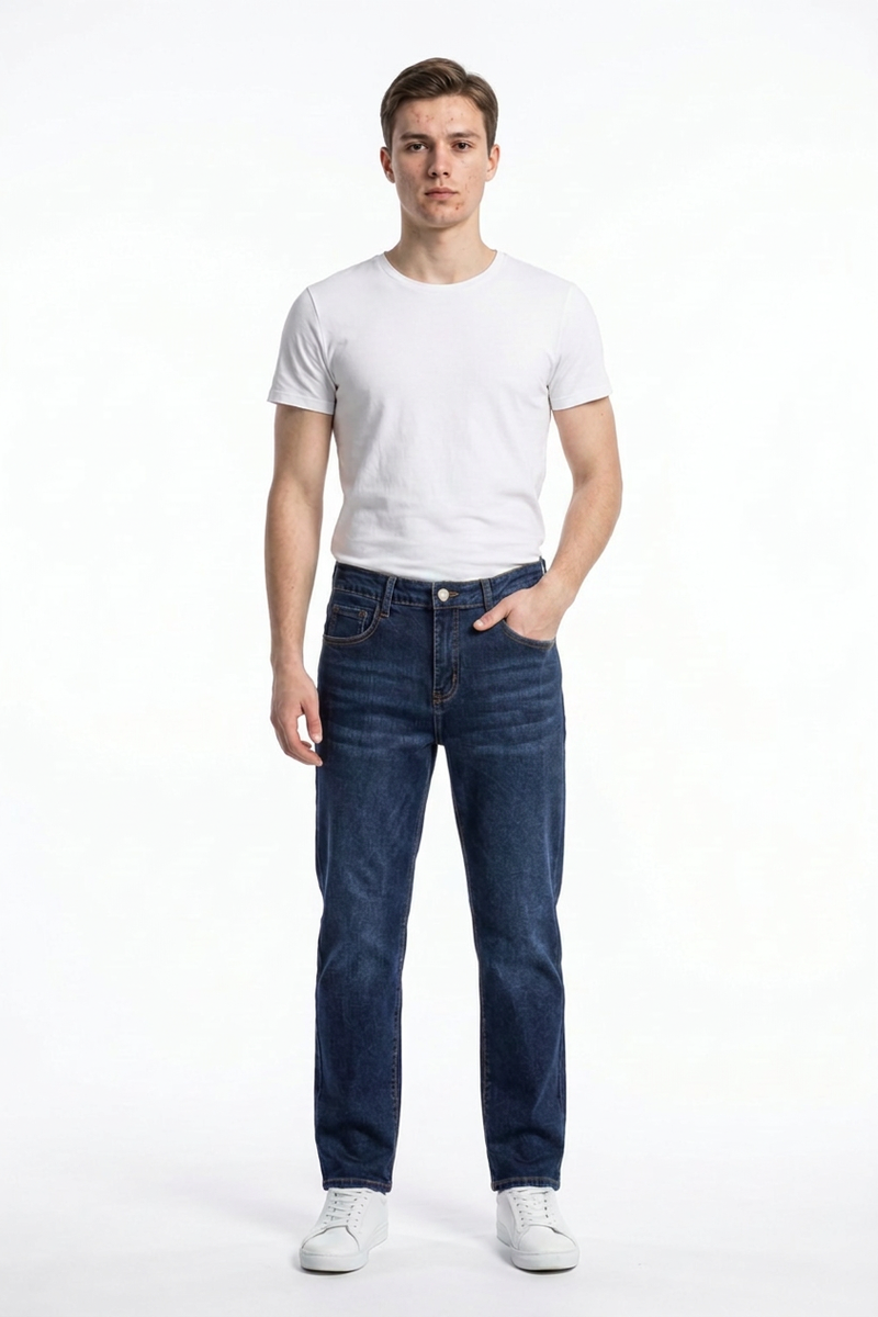 Men's Clean Classic Slim Fit Straight Leg Jeans