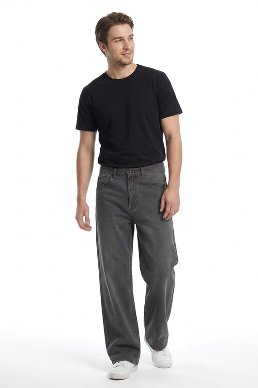 Men's Soft Loose Wide Leg Jeans
