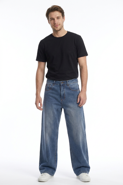 Men's Soft Loose Wide Leg Jeans