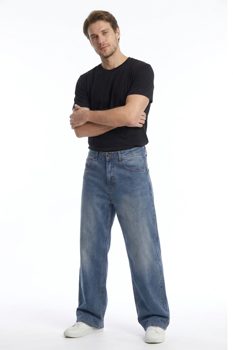 Men's Soft Loose Wide Leg Jeans