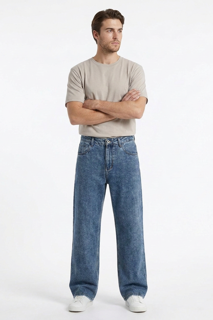 Men's Vintage Wash Straight Leg Jeans
