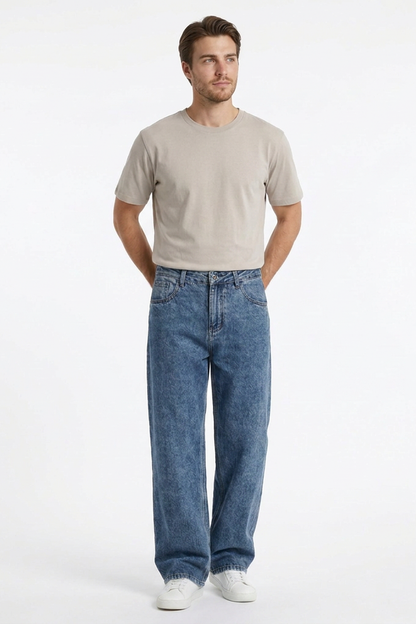 Men's Vintage Wash Straight Leg Jeans
