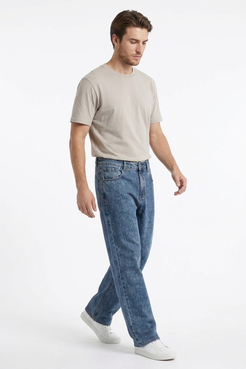 Men's Vintage Wash Straight Leg Jeans