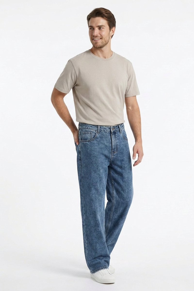Men's Vintage Wash Straight Leg Jeans