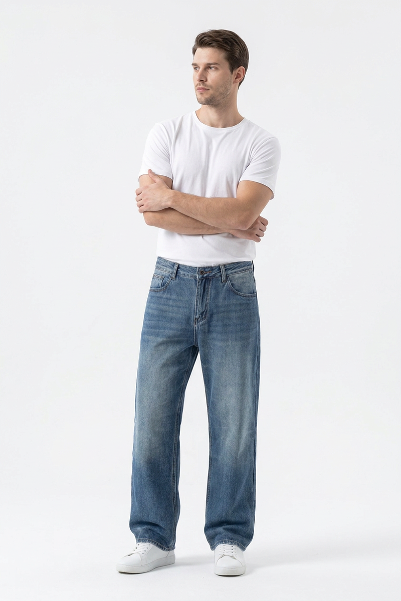 Men's Classic Cotton Relaxed Straight Leg Jeans