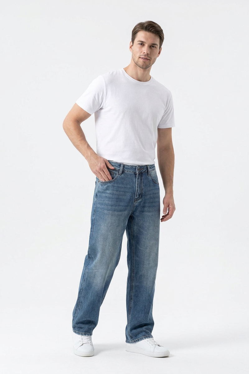 Men's Classic Cotton Relaxed Straight Leg Jeans