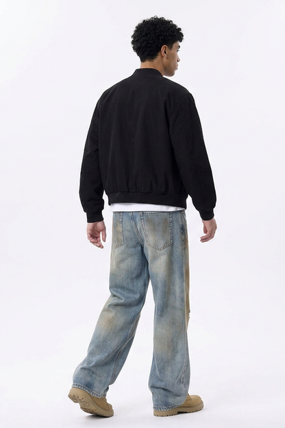 Men's Dirty Wash Relaxed Straight Leg Jeans