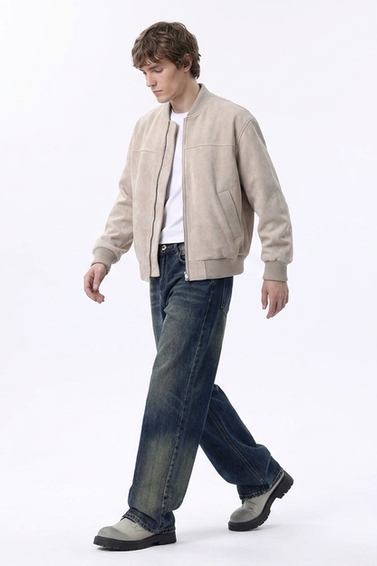 Men's Vintage Wash Straight Leg Jeans