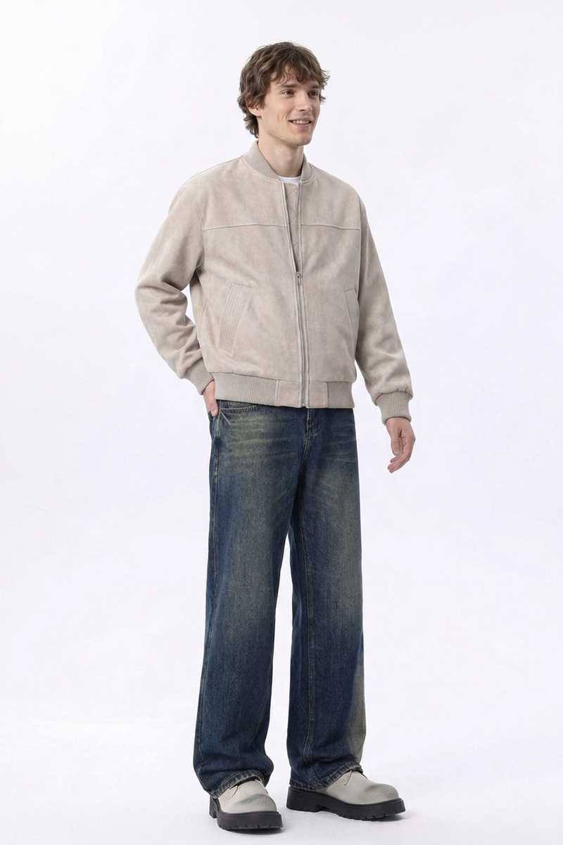 Men's Vintage Wash Straight Leg Jeans
