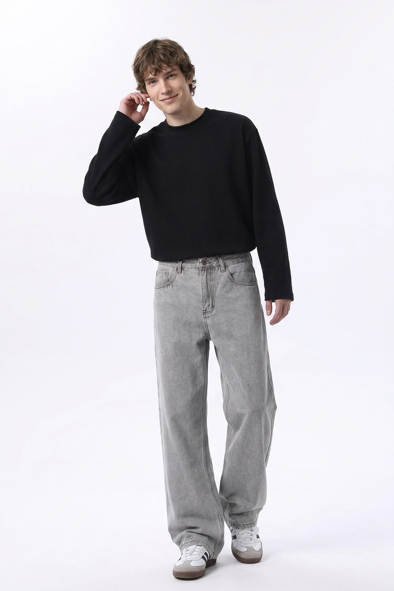 Men's Relaxed Straight Leg Jeansv