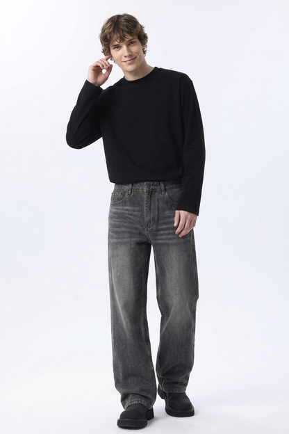 Men's Wash Relaxed Straight Leg Jeans