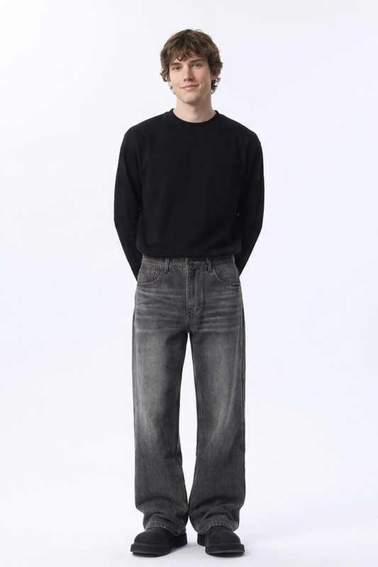 Men's Wash Relaxed Straight Leg Jeans