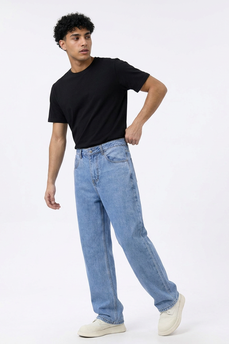 Men's Wash Straight Leg Jeans