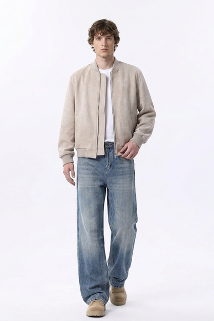 Men's Vintage Wash Relaxed Straight Leg Jeans