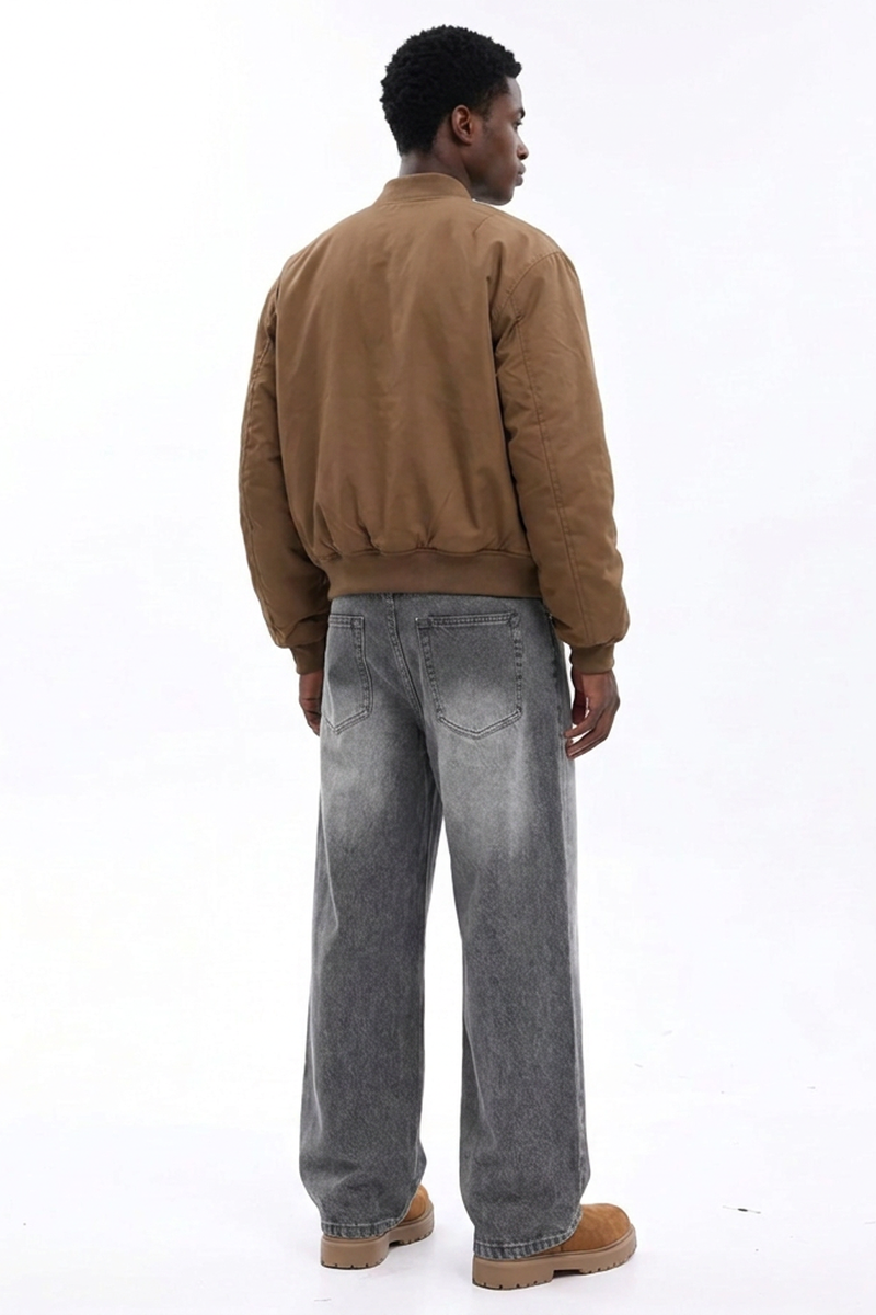 Men's Vintage Wash Loose Wide Leg Jeans