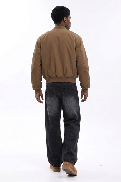 Men's Vintage Wash Loose Wide Leg Jeans