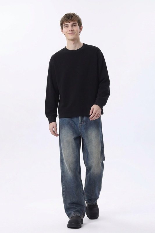 Men's Dirty Wash Relaxed Straight Leg Jeans