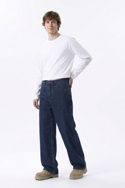 Men's Classic Drape Wide Leg Jeans