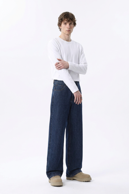 Men's Classic Drape Wide Leg Jeans