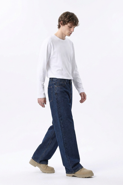 Men's Classic Drape Wide Leg Jeans
