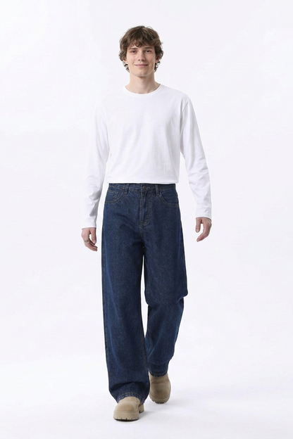 Men's Classic Drape Wide Leg Jeans