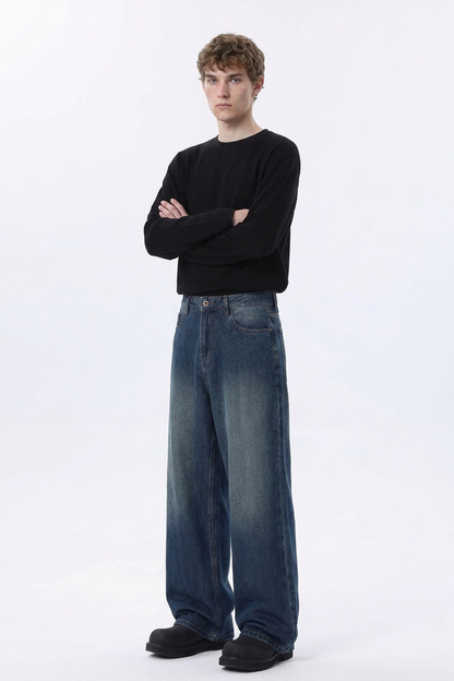Men's Soft Drape Relaxed Wide Leg Jeans