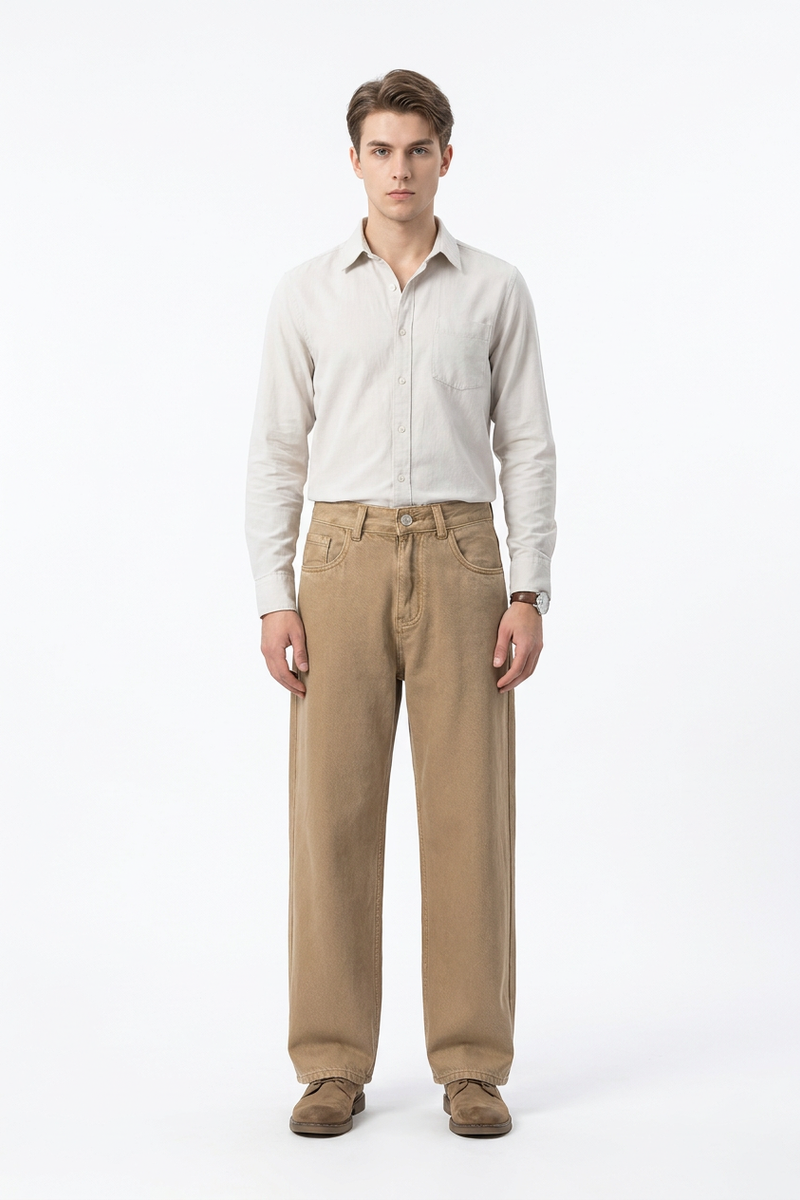 Men's Vintage Washed Straight Leg Jeans