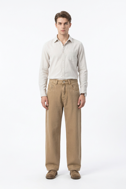 Men's Vintage Washed Straight Leg Jeans