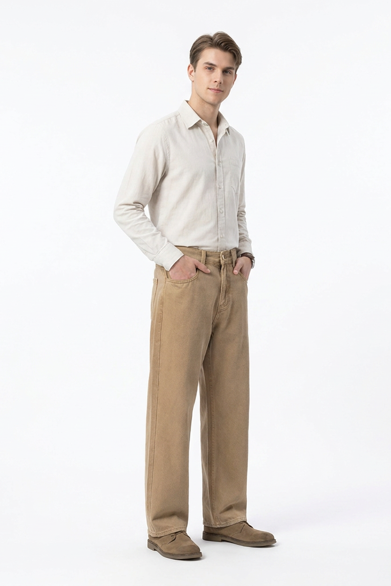 Men's Vintage Washed Straight Leg Jeans