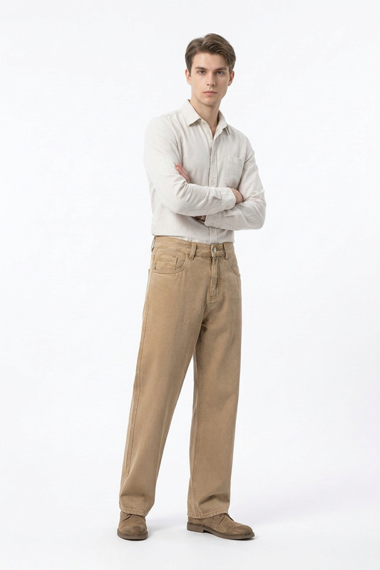 Men's Vintage Washed Straight Leg Jeans