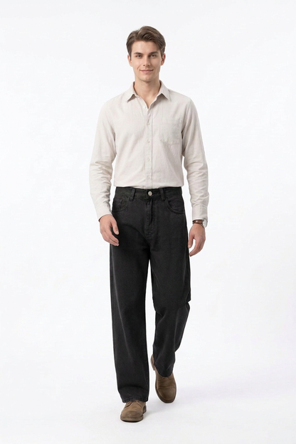 Men's Vintage Washed Straight Leg Jeans