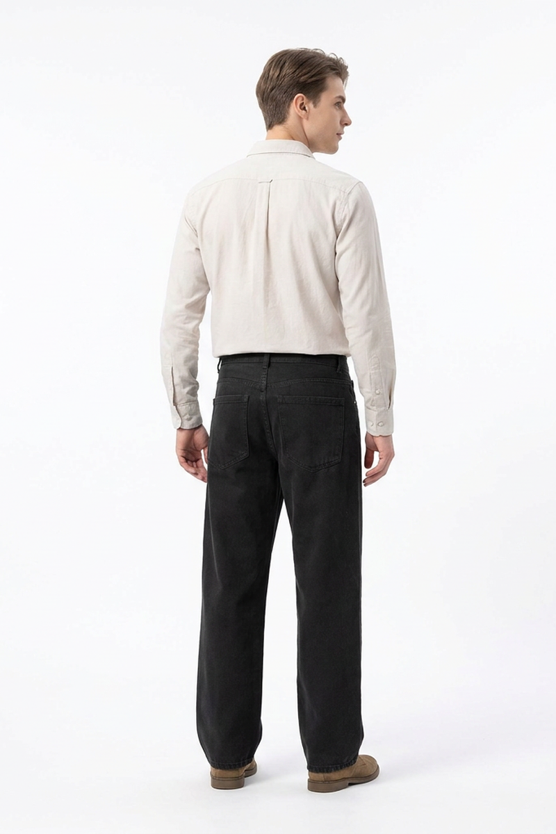 Men's Vintage Washed Straight Leg Jeans