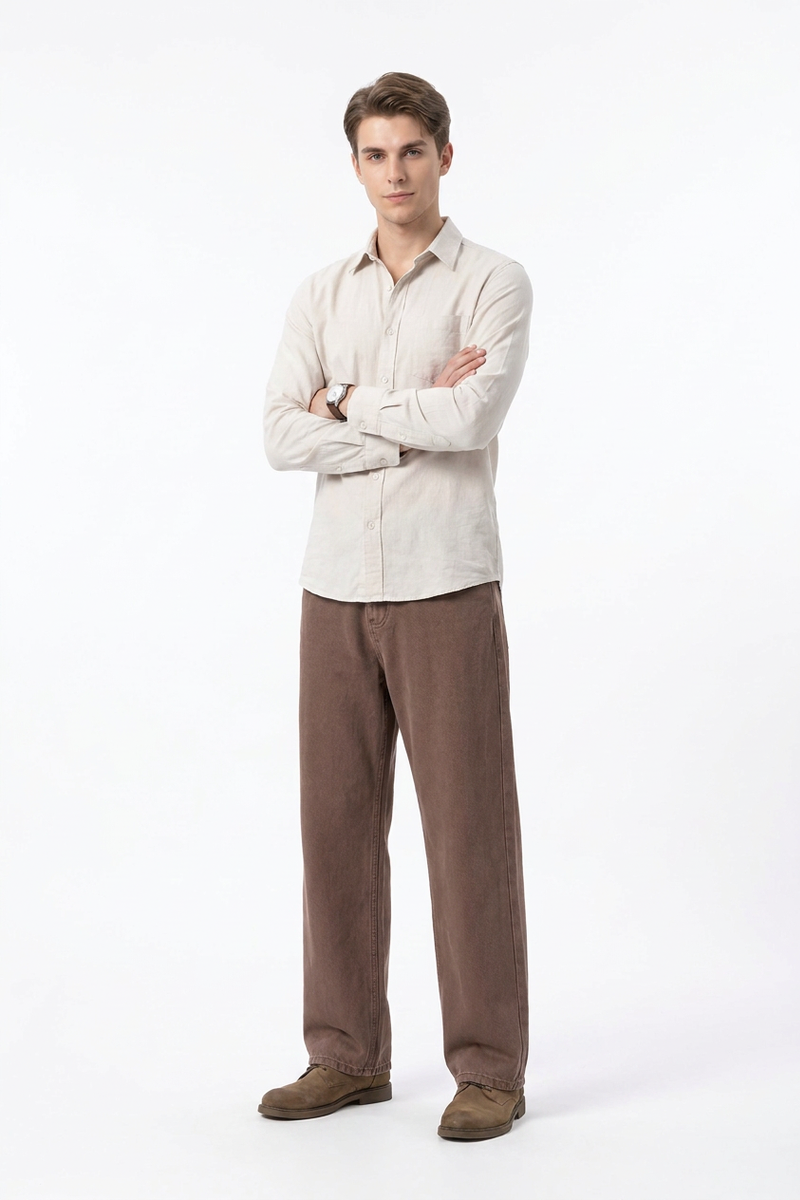 Men's Vintage Washed Straight Leg Jeans