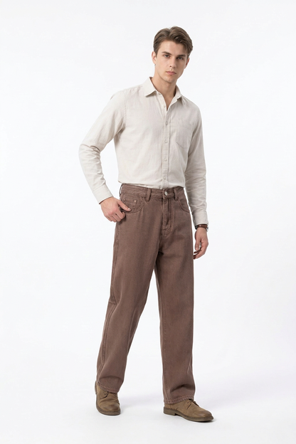 Men's Vintage Washed Straight Leg Jeans