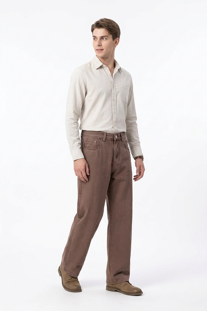 Men's Vintage Washed Straight Leg Jeans