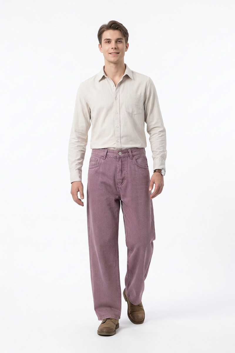 Men's Vintage Washed Straight Leg Jeans